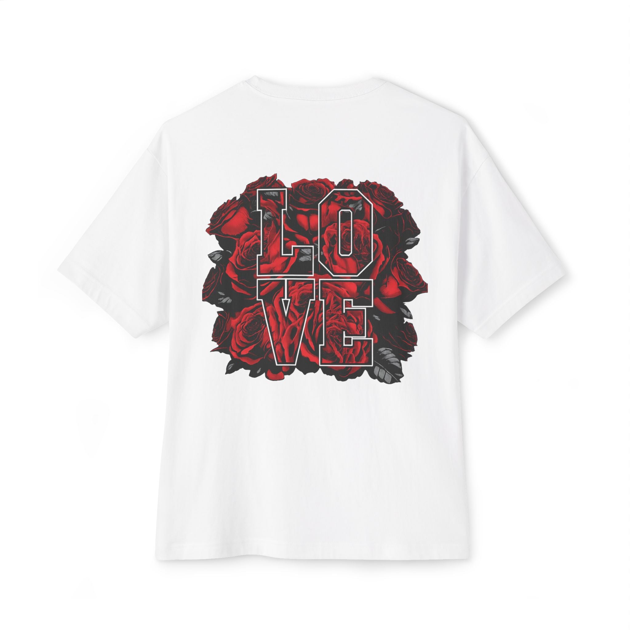 LOVE Roses Graphic Tee — Uprising Co. Boxy Oversized T-Shirt