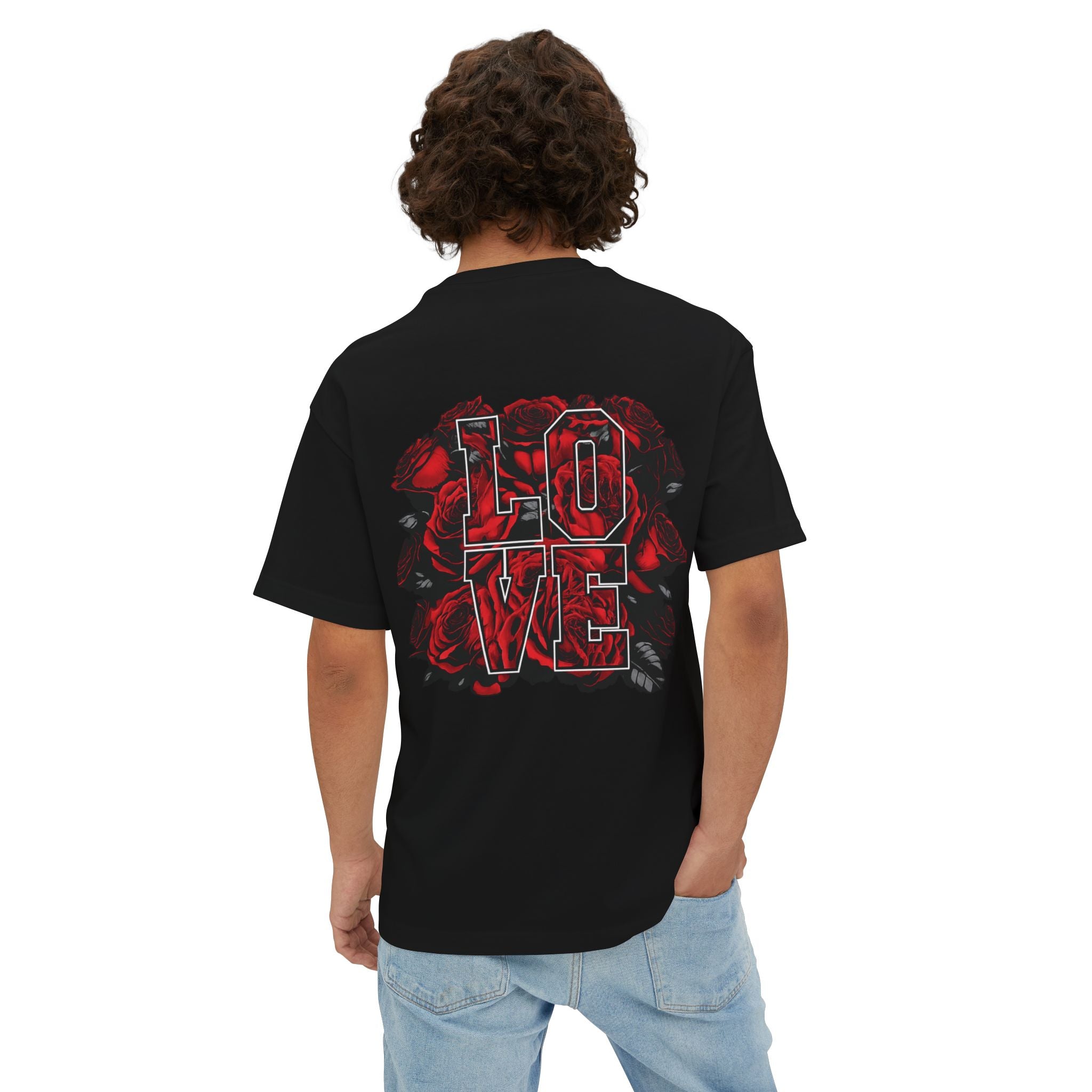 LOVE Roses Graphic Tee — Uprising Co. Boxy Oversized T-Shirt