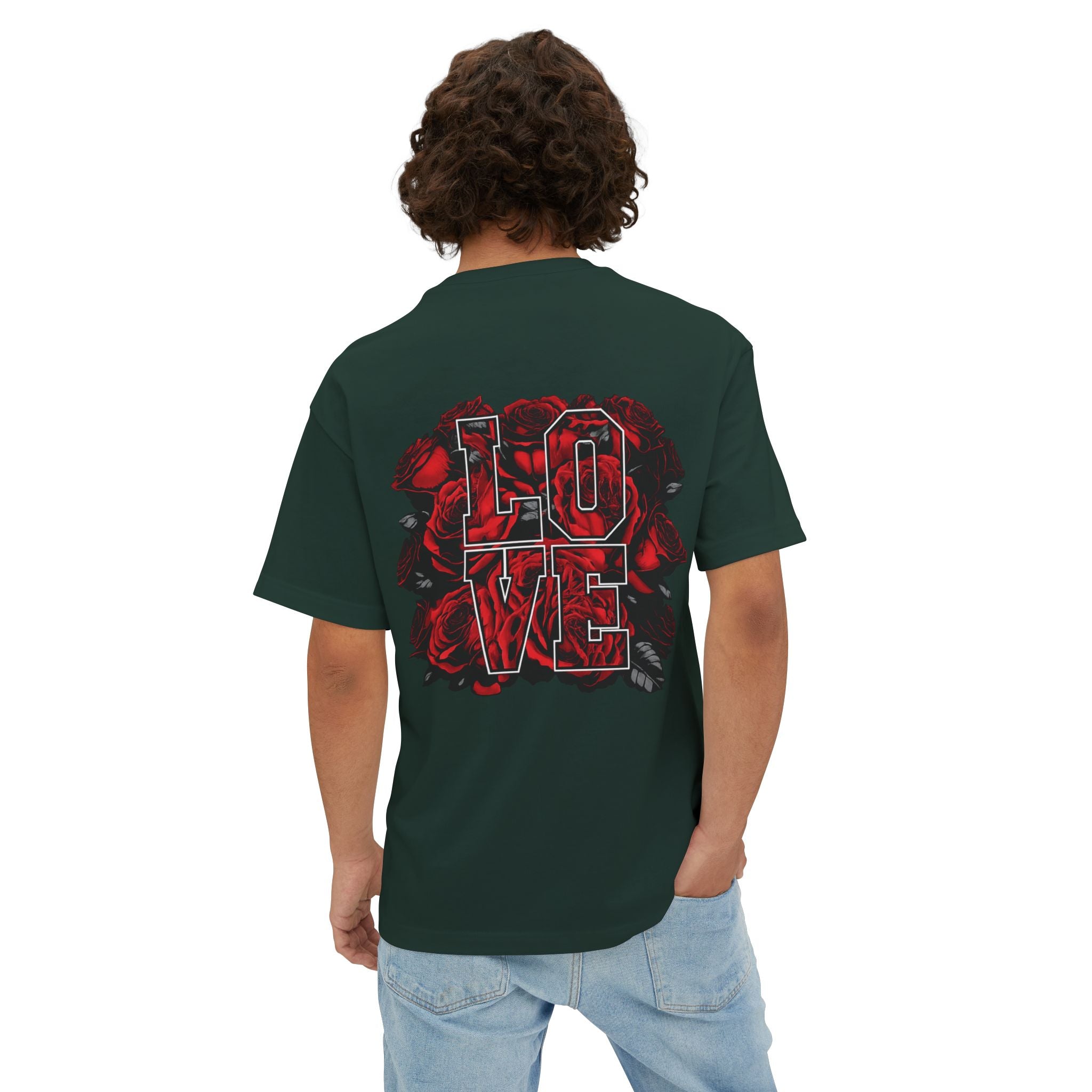 LOVE Roses Graphic Tee — Uprising Co. Boxy Oversized T-Shirt